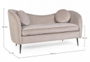  Candis Light Grey Sofa 2 Seats 