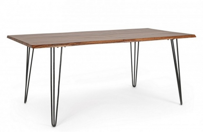  Ξύλινο τραπέζι ακακίας με μεταλλικά πόδια "Barrow"  180x90x77εκ από την εταιρία Epilegin. 