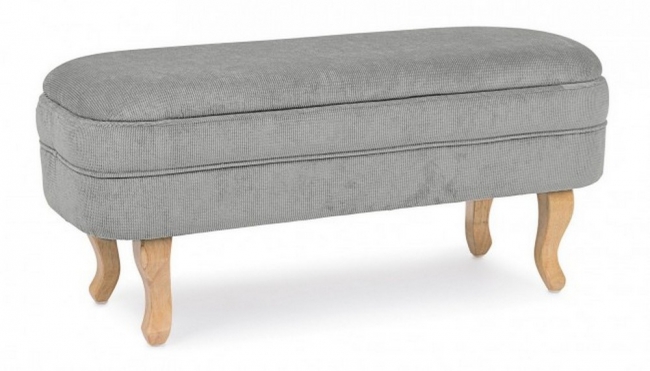  CHENILLE LIGHT GREY BENCH W-STORAGE    Epilegin. 