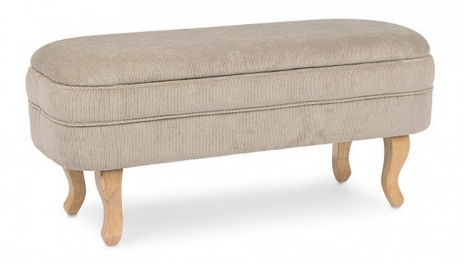  CHENILLE TAUPE BENCH W-STORAGE    Epilegin. 