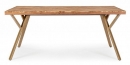  Ξύλινο τραπέζι με μεταλλικά πόδια "Raida" φυσικό 180x90x76εκ 
