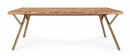  Ξύλινο τραπέζι με μεταλλικά πόδια "Raida" φυσικό 180x100x76εκ 