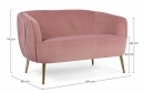  LINSAY ANTIQUE PINK SOFA 2SEATS 