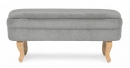  CHENILLE LIGHT GREY BENCH W-STORAGE 