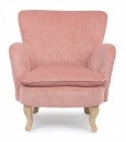  Chenille Pink  Armchair 