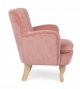  Chenille Pink  Armchair 