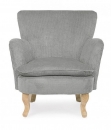  Chenille Light Grey  Armchair 