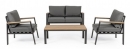    Set 4pcs Bemar Charcoal - Natural 