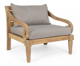  Lounge Teak Karuba Taupe 80X80X75cm    Epilegin.