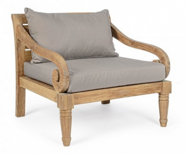   Lounge Teak "Karuba" Taupe 80X80X75cm    Epilegin. 