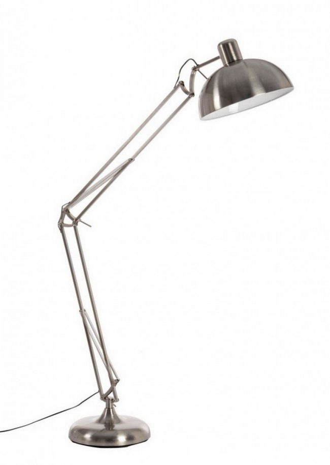  BIG SATIN FINISHED STEEL FLOOR LAMP H180    Epilegin. 