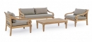   Lounge Teak "Karuba" Taupe 80X80X75cm 