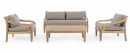   Lounge Teak "Karuba" Taupe 165X80X75cm 