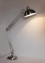  BIG SATIN FINISHED STEEL FLOOR LAMP H180 