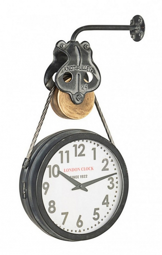  Σιδερένιο κρεμαστό ρολόι "Charles"  μαύρο 34x9x25εκ από την εταιρία Epilegin. 