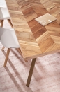  Ξύλινο τραπέζι με μεταλλικά πόδια "Raida" φυσικό 180x100x76εκ 