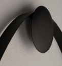  Μεταλλικός κρεμαστός καθρέφτης "Kieran" μαύρο Φ46x2.5x68εκ 