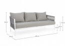   Alu & Rope Florencia White 220x85x86cm 