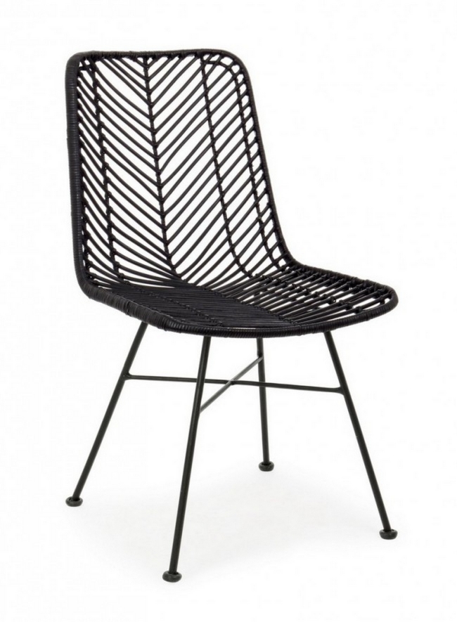  Καρέκλα Rattan Lorena μαύρη 50x64x89cm από την εταιρία Epilegin. 