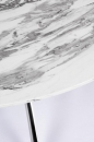  Ξύλινο στρογγυλό τραπέζι "John Marble " λευκό μάρμαρο Φ110x75εκ 