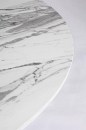  Ξύλινο στρογγυλό τραπέζι "John Marble " λευκό μάρμαρο Φ110x75εκ 