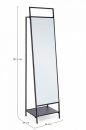  EKBAL BLACK STAND MIRROR W-CLOTHES RACK 