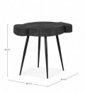  Minimal Coffee Table "Zakia Black"45X40cm 