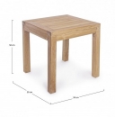  Τραπεζάκι Coffee Table Teak Square 50X50cm 