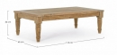  Ξύλινο τραπέζάκι Coffee Table Karuba 115X65X36cm 