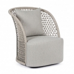   Lounge Cuyen Sand Swivel Armchair 77Ax81x93cm 