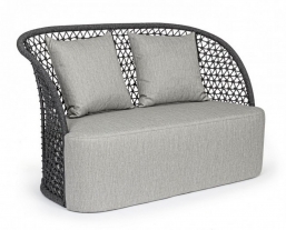  LoungeCuyen Charcoal Sofa 2Seats 150X81x93cm    Epilegin.