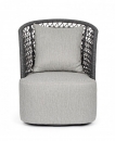   LoungeCuyen Charcoal Swivel Armchair 77Ax81x93cm 