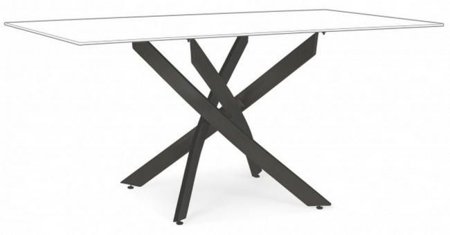  GEORGE BLACK LEGS TABLE 160X90    Epilegin. 