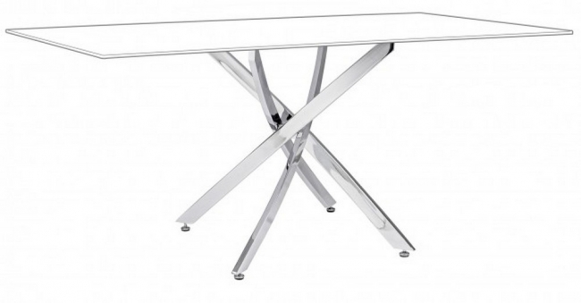  GEORGE CHROME LEGS TABLE 160X90    Epilegin. 