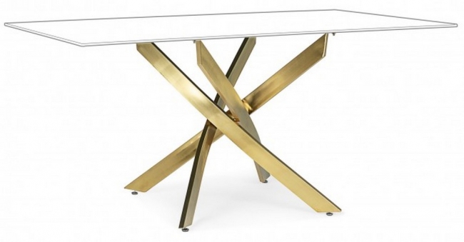  GEORGE GOLD LEGS TABLE 160X90    Epilegin. 