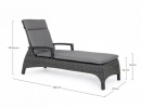   Rattan Britton Charcoal 70X205x106cm 