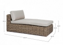   Rattan Lounge Coraline 83x163x79cm 