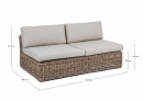   2 Rattan Lounge Coraline 163x98x79cm 