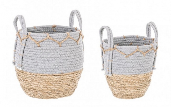  Set2 Celestial Round Basket 2Handles    Epilegin. 