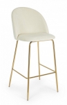  CARRY WHITE VELVET BAR STOOL 