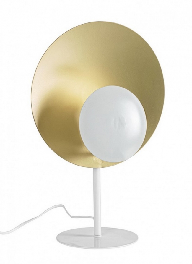 Ατσάλινο επιτραπέζιο φωτιστικό "Design" λευκό - χρυσό 30x17.5x46εκ από την εταιρία Epilegin. 