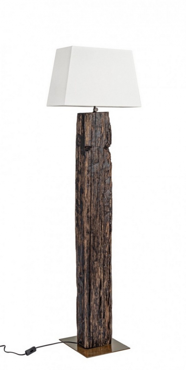  HUGO BRASS-WHITE FLOOR LAMP H155    Epilegin. 