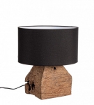 Ξύλινο επιτραπέζιο φωτιστικό "Lumen" μαύρο Φ35x40εκ 