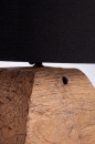  Ξύλινο επιτραπέζιο φωτιστικό "Lumen" μαύρο Φ35x40εκ 