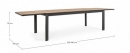  Τραπέζι Αλουμινίου επεκ/μενο Belmar Charcoal 220/340X100X75cm 