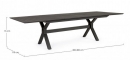  Τραπέζι Αλουμινίου επεκ/μενο Kenyon Charcoal 200/300X100X110cm 
