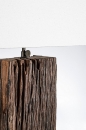  Ξύλινο επιτραπέζιο φωτιστικό "Hugo Brass" λευκό 45x30x85εκ 