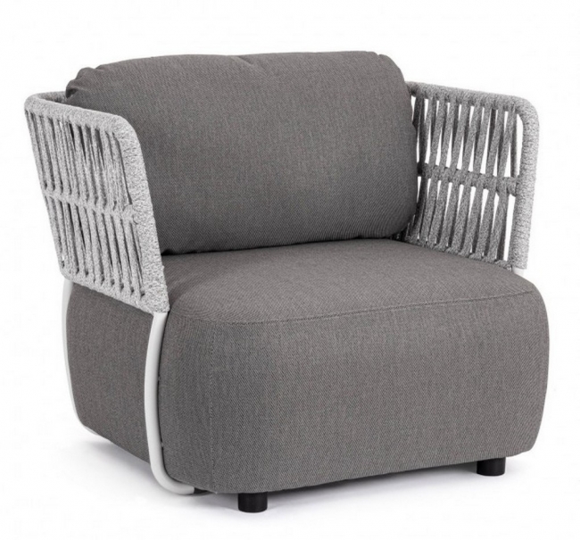  Πολυθρόνα Textil Palmer White-Grey 92x86x79cm από την εταιρία Epilegin. 