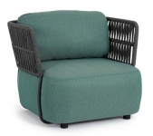  Πολυθρόνα Textil Palmer Charcoal-Jade 92x86x79cm 