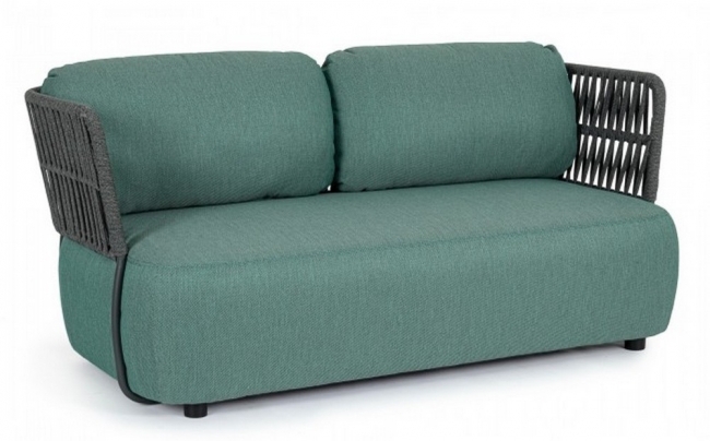  Καναπές Textil Palmer Charcoal-Jade 2 Seats 167x86x79cm από την εταιρία Epilegin. 